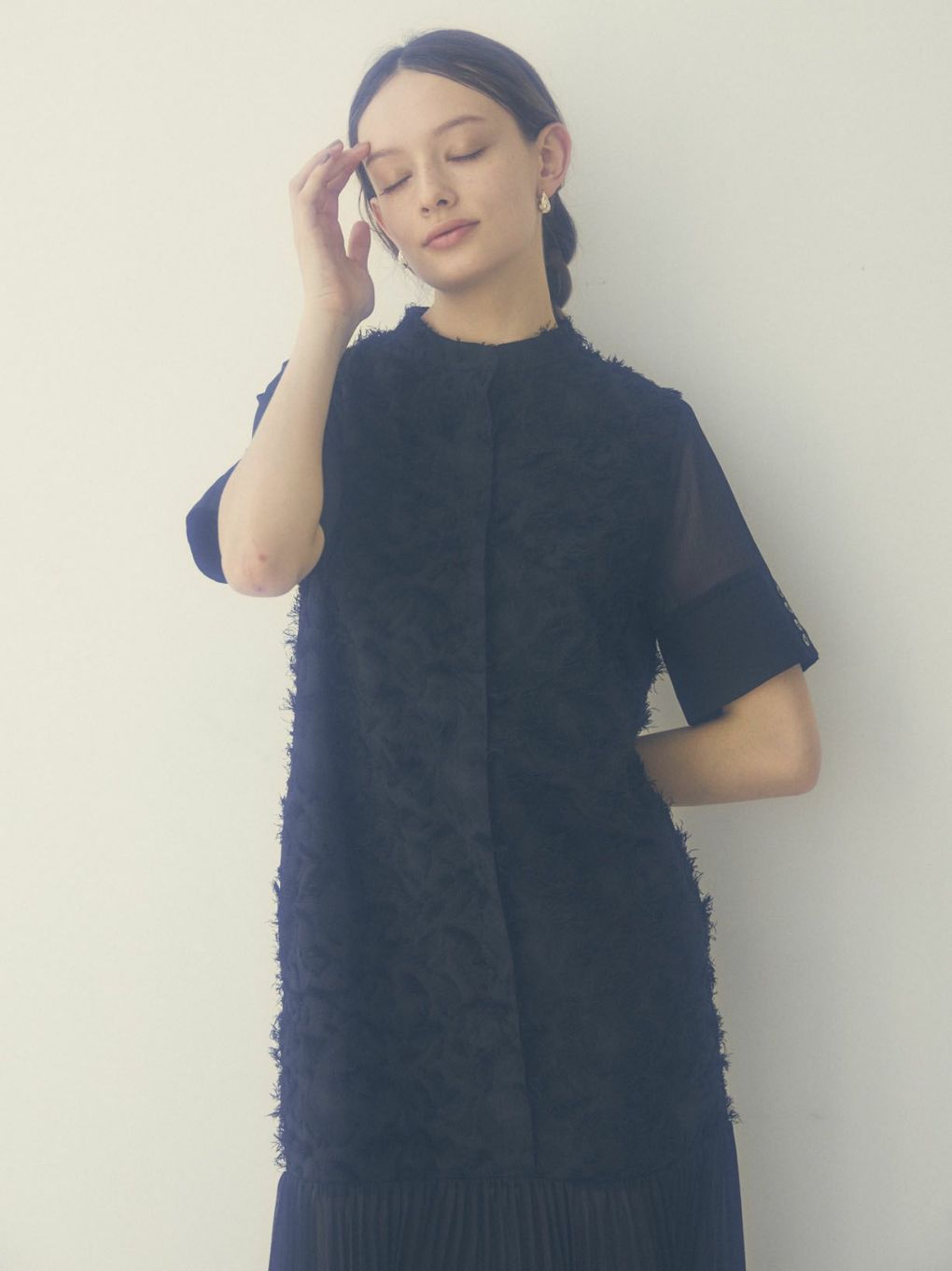 PRIVEVE】THE 3D JACQUARD DRESS - ひざ丈ワンピース