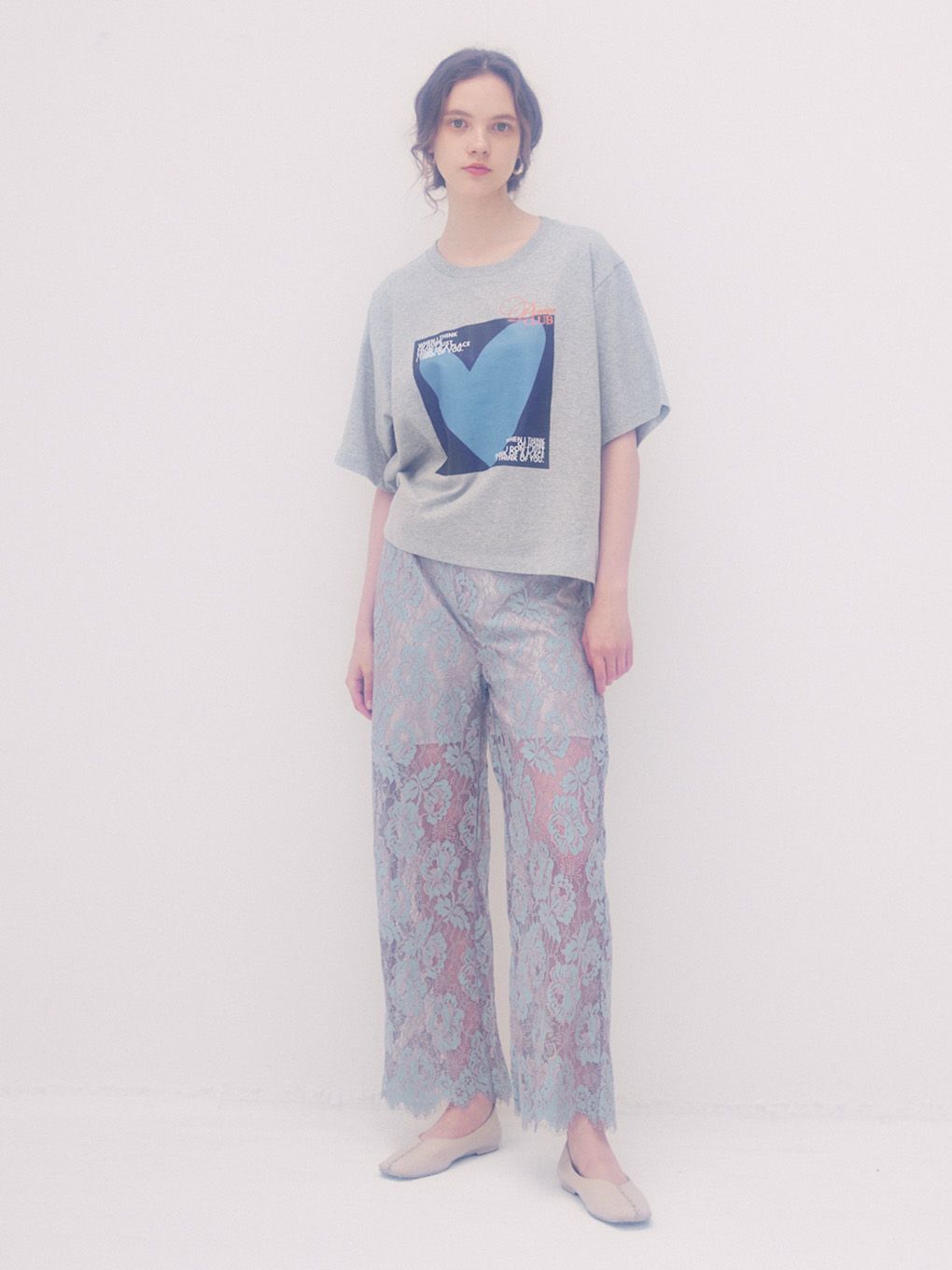THE FLOWER LACE WIDE PANTS | Puff designs パフデザインズ