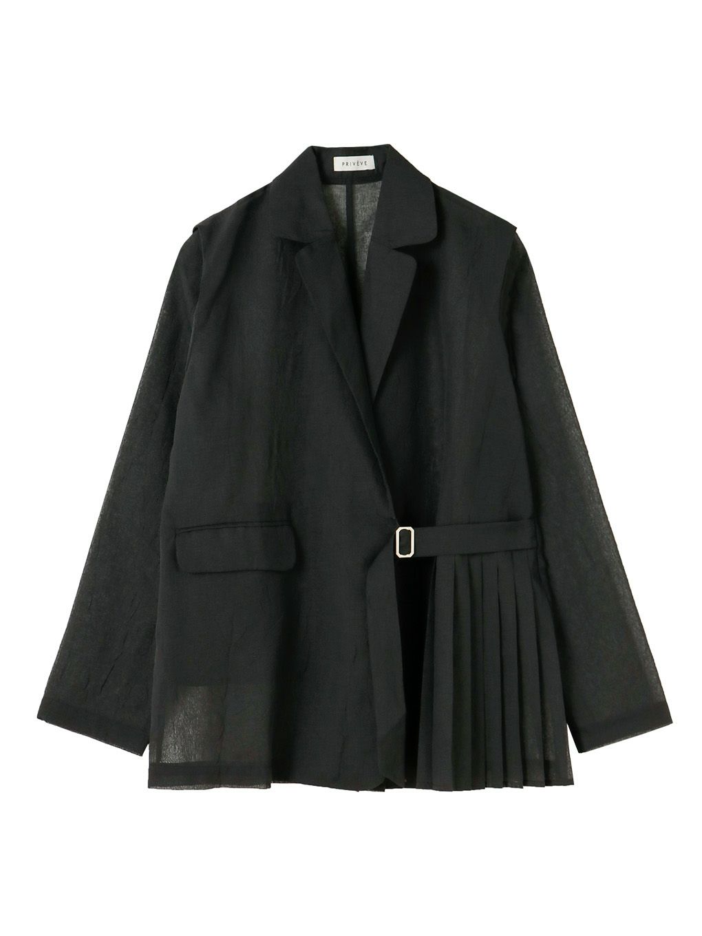 PRIVEVE シアーアシンメトリージャケット　アイボリー THE SHEER ASYMMETRY JACKET | Puff designs パフデザインズ