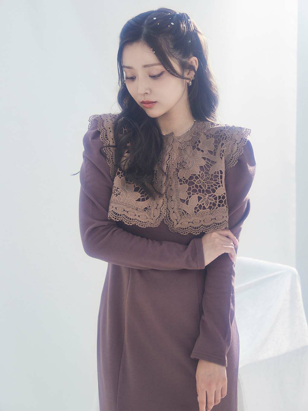 2Way Lace Collar Dress | Puff designs パフデザインズ