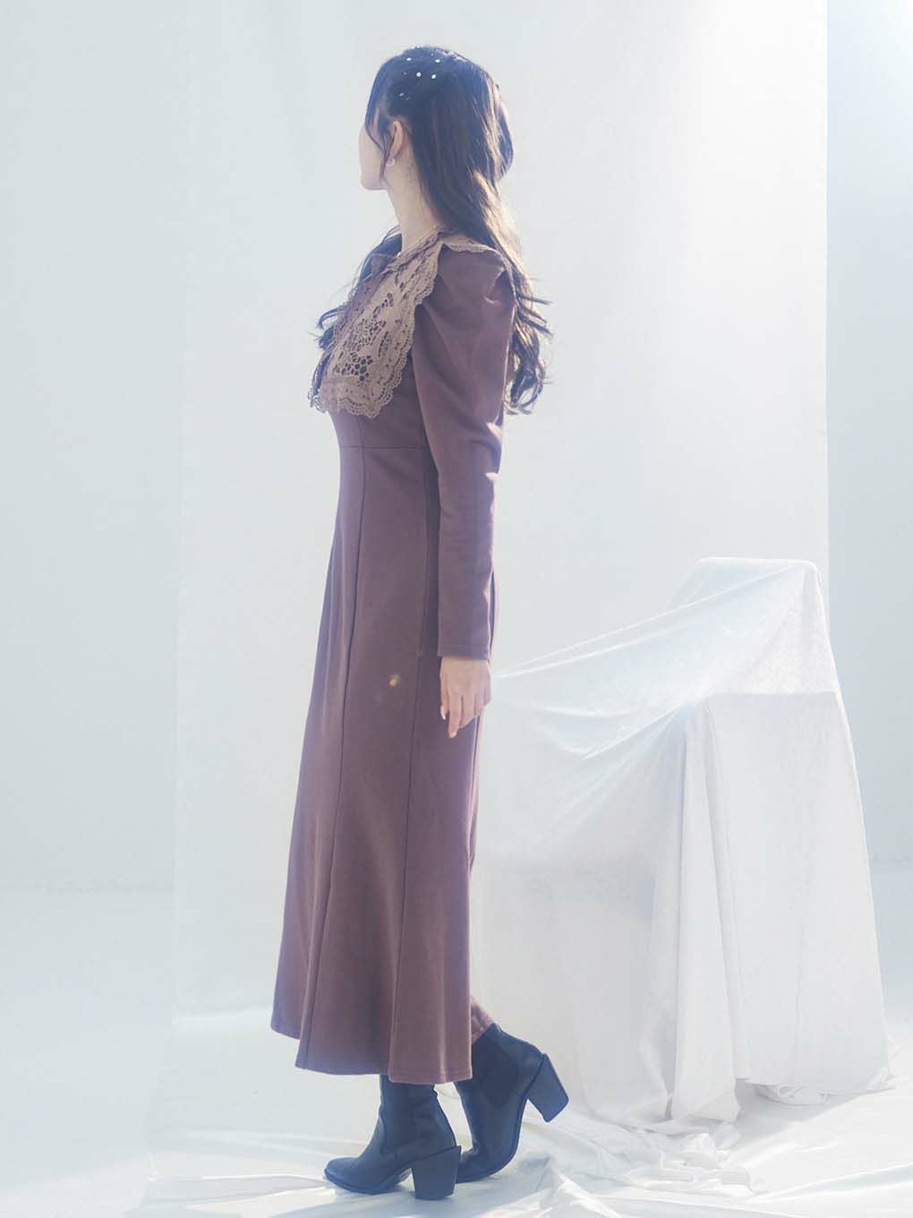 2Way Lace Collar Dress | Puff designs パフデザインズ