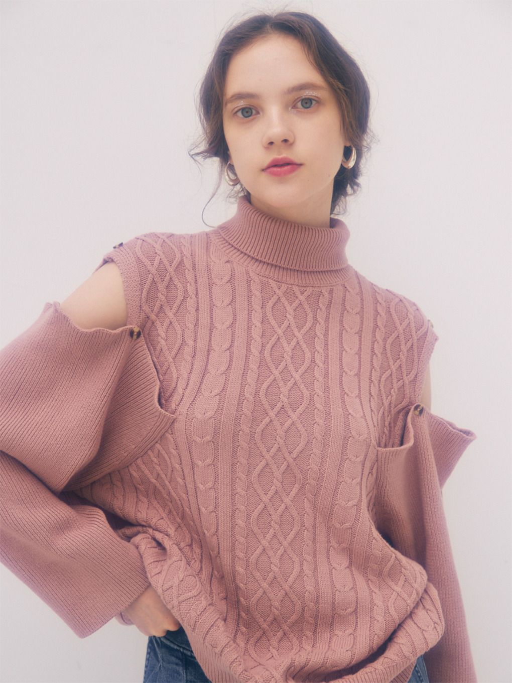 THE SHOULDER OPEN KNIT