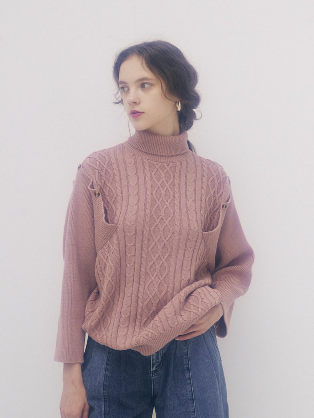 THE SHOULDER OPEN KNIT