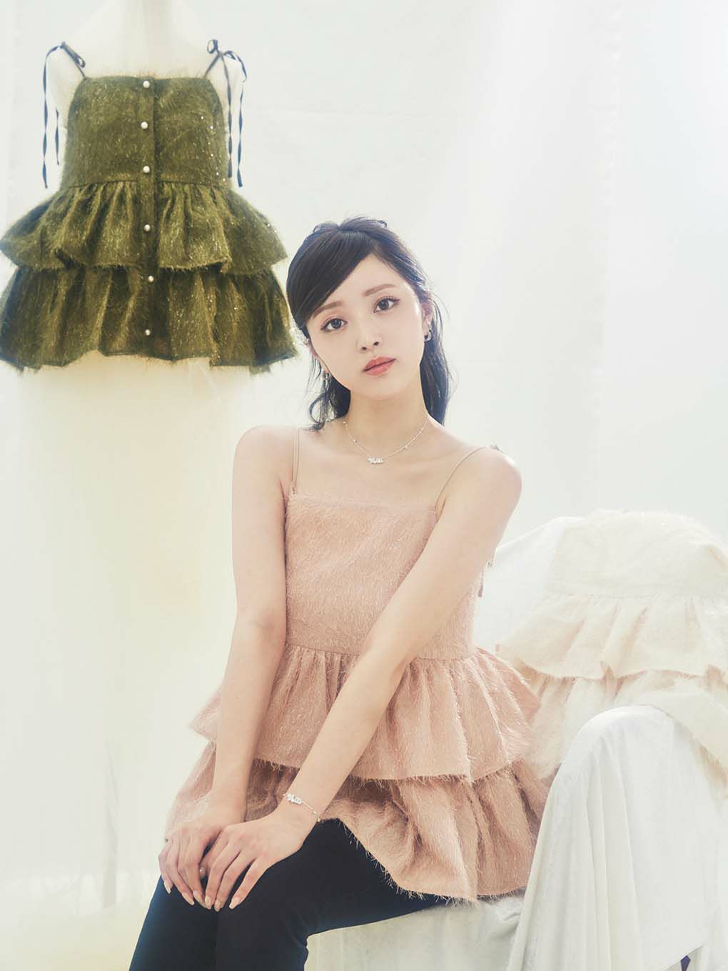 Sparkling Ribbon Camisole Tops | Puff designs パフデザインズ