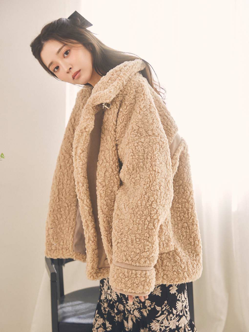 Oversized Vegan Mouton Boa Coat