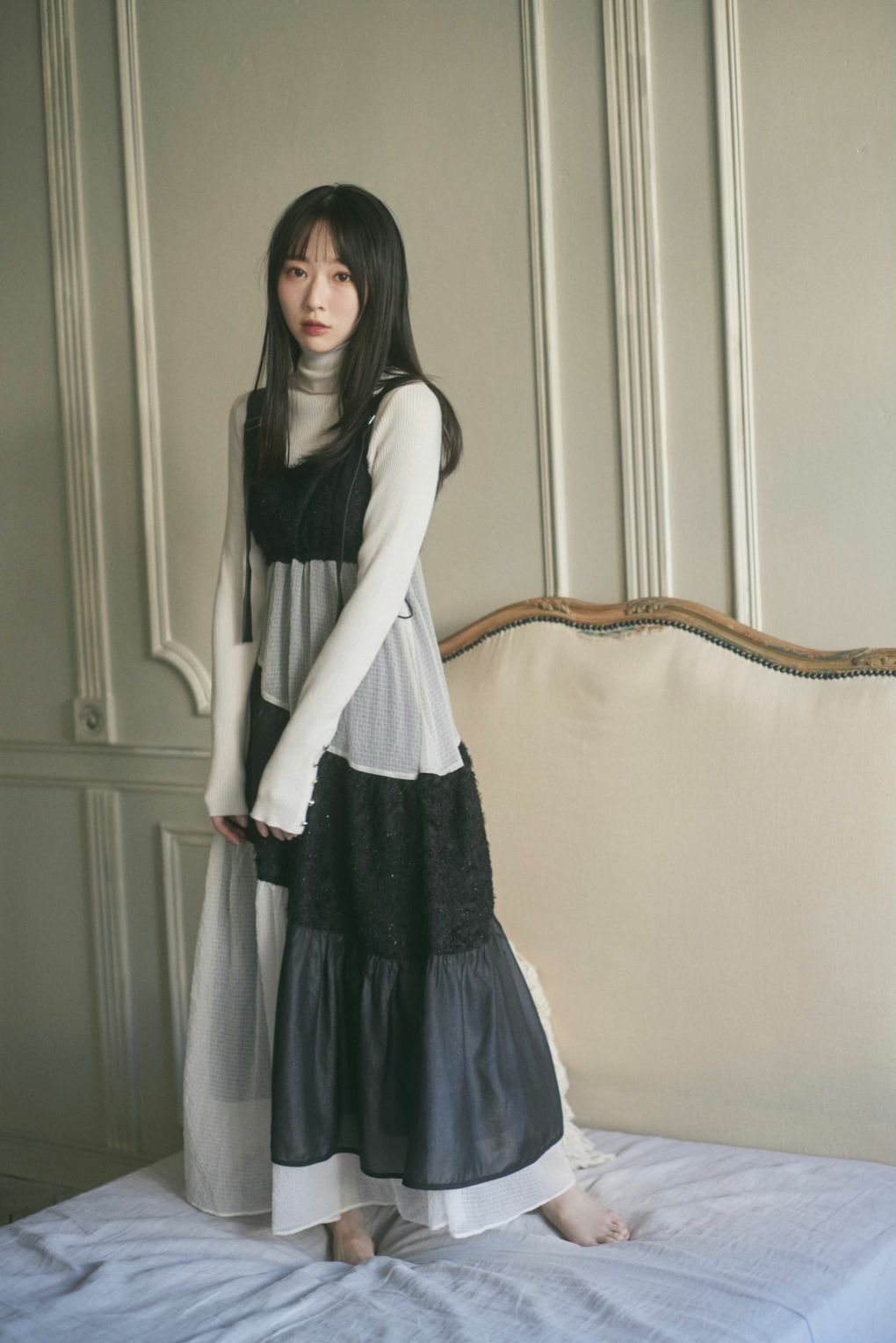 JACQUARD PATCHWORK DRESS | Puff designs パフデザインズ JACQUARD PATCHWORK DRESS | Puff designs パフデザインズ
