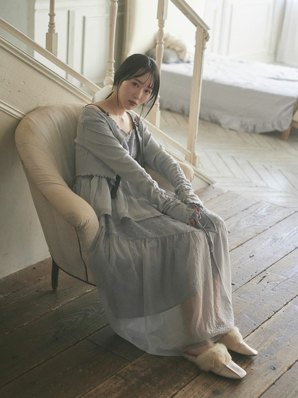 lureyouin リュアユーイン ジャガードパッチワークワンピース - メルカリ