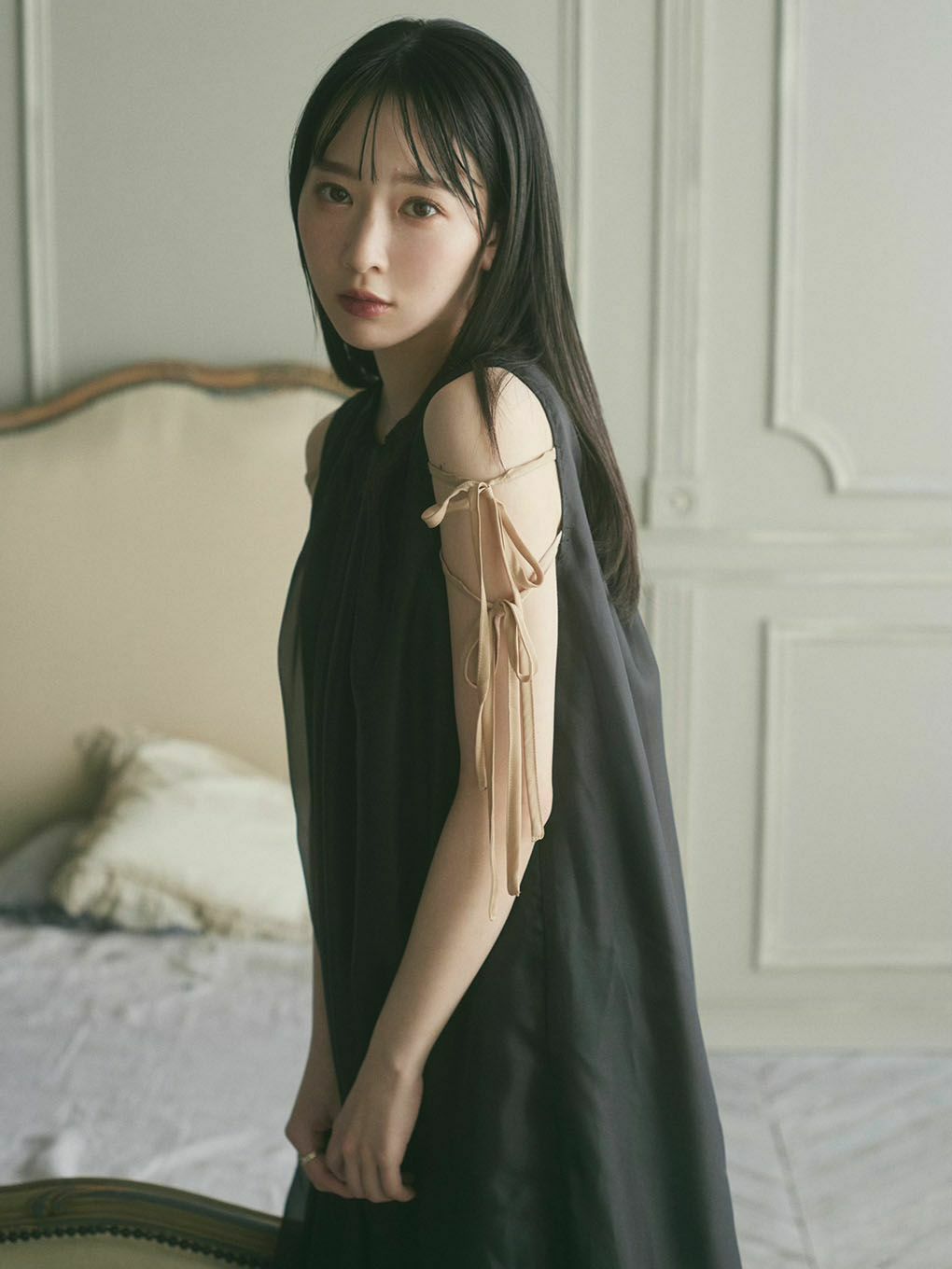 【未使用】Lure you in 越智ゆらの ダブルリボンオーガンジーワンピース DOUBLE RIBBON ORGANDY DRESS | Puff designs パフデザインズ