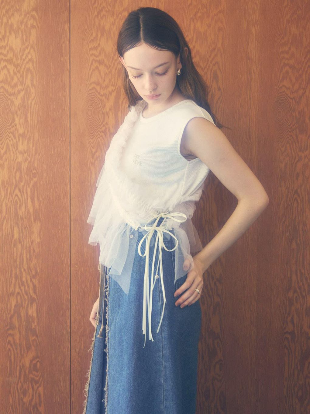 THE MULTI WAY TULLE COLLOR & TANK TOP | Puff designs パフ