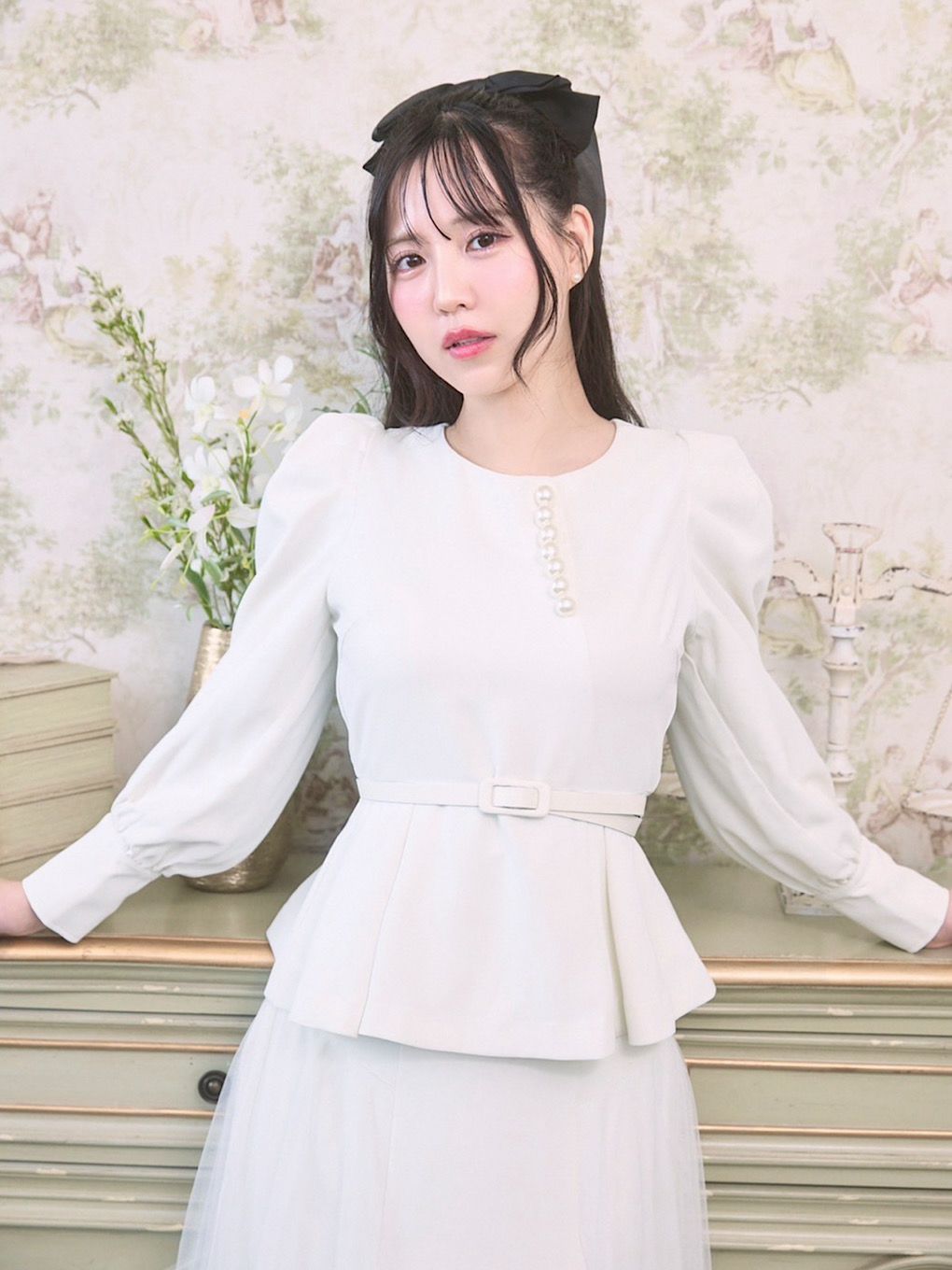 Pearl Peplum Blouse | Puff designs パフデザインズ