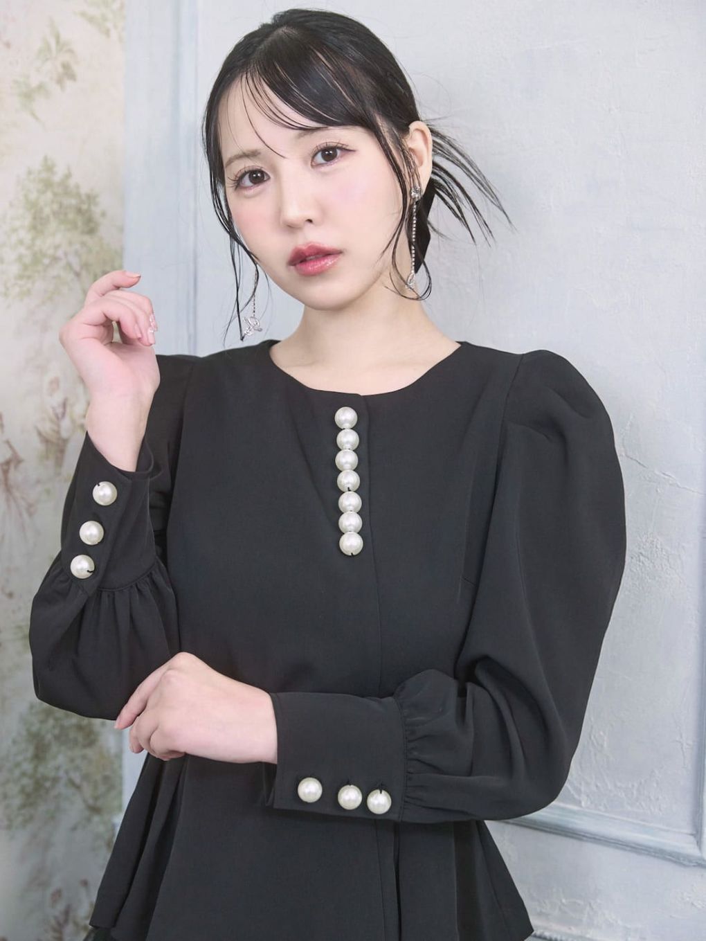 Pearl Peplum Blouse | Puff designs パフデザインズ