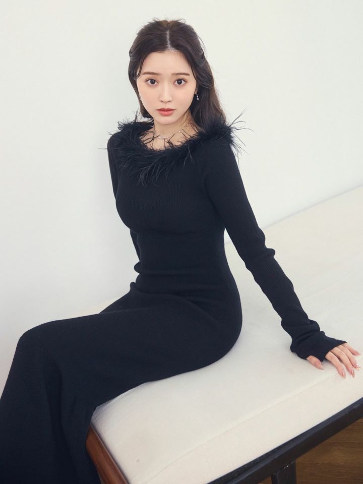 Feather Rib Knit Dress