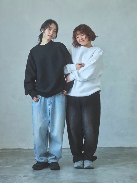 セール】ブラッシュプリントストレートパンツ（スラックス