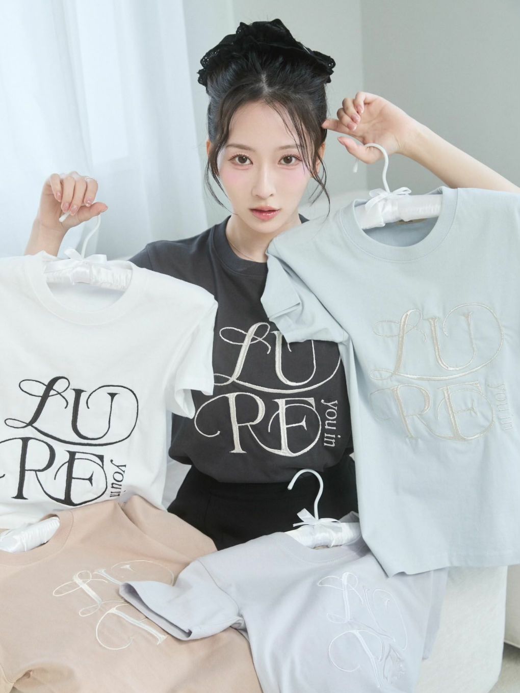 リュアユーイン Lure you in 刺繍ルーズスウェット リュアユーイン Lure you in 刺繍ルーズスウェット最 安値